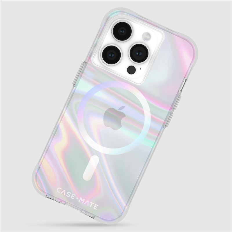 Case-Mate iPhone 15 Pro Soap Bubble MagSafe Σκληρή Θήκη με MagSafe - Soap Bubble