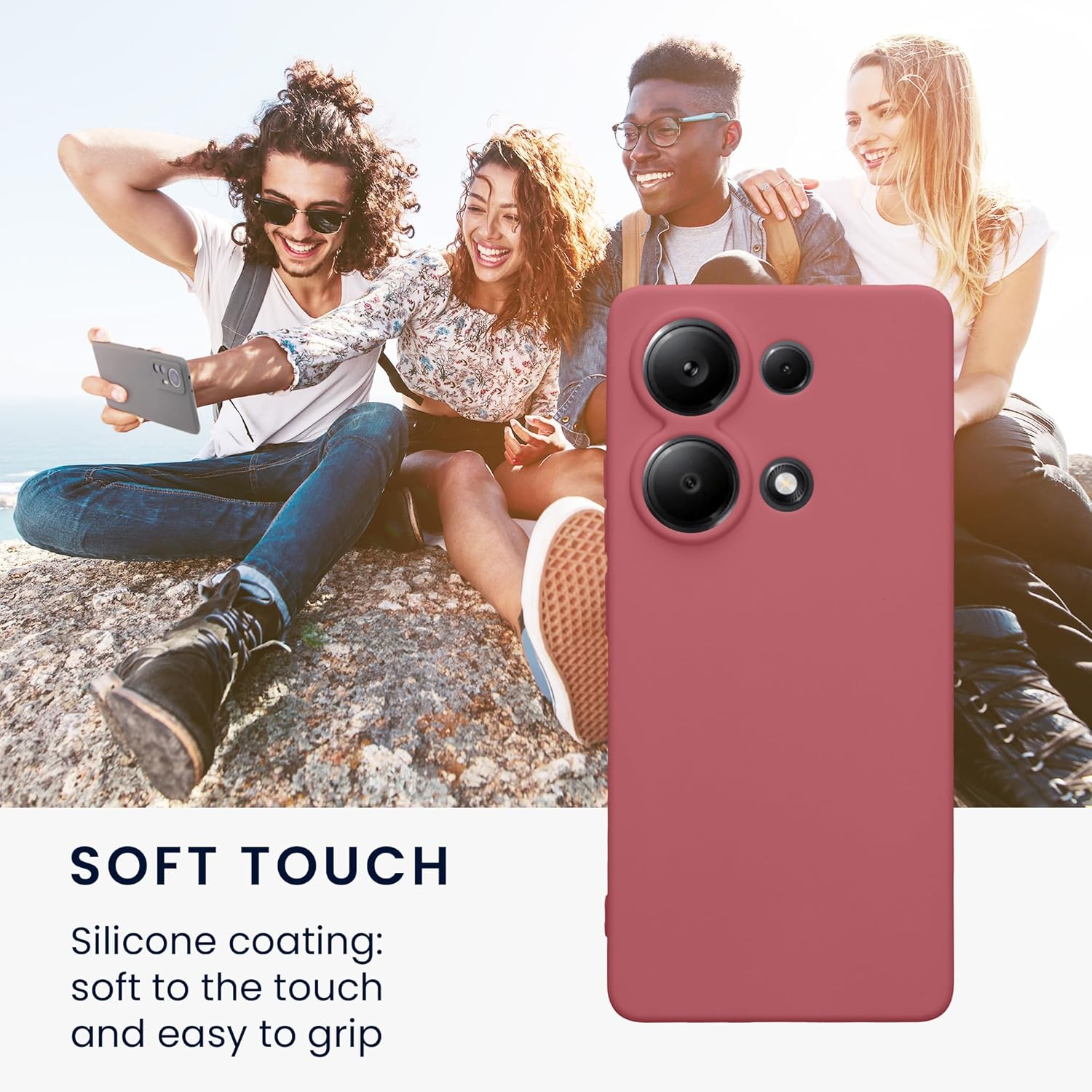 KW Xiaomi Redmi Note 13 Pro 4G Θήκη Σιλικόνης TPU - Dark Rose