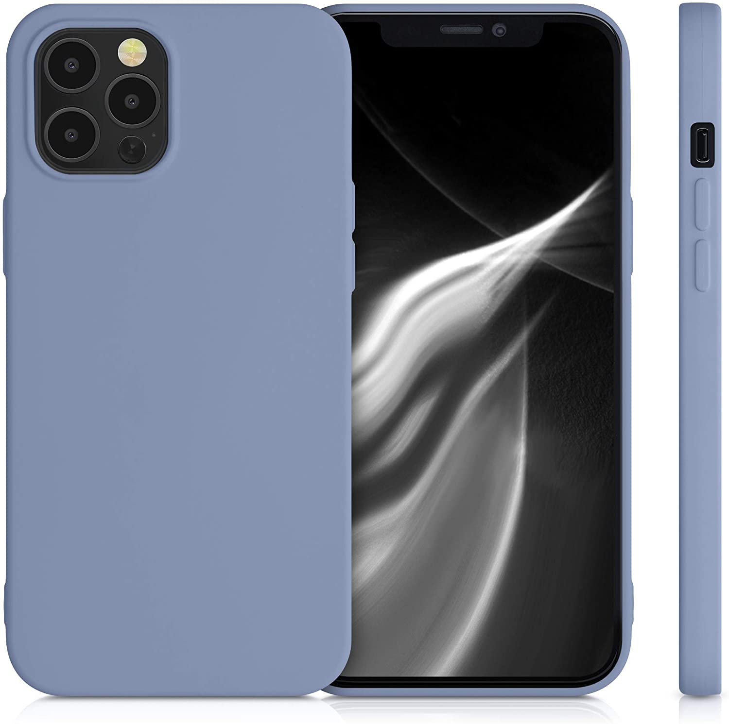 KW iPhone 12 Pro Max Θήκη Σιλικόνης Rubberized TPU - Light Blue Matt - 52714.58