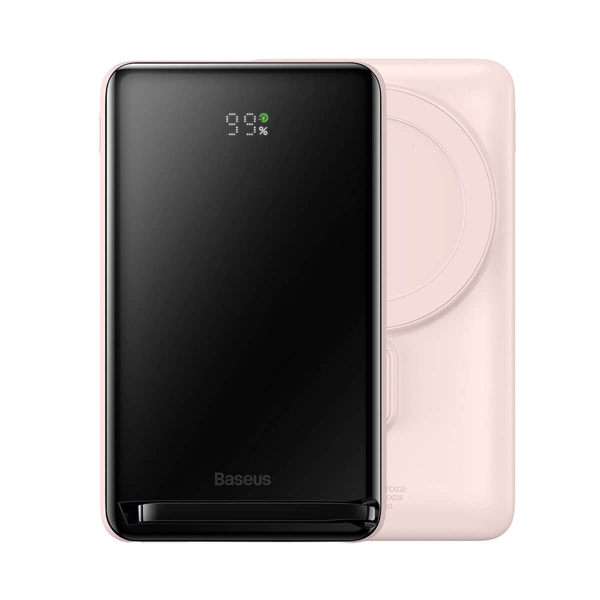 Baseus Magnetic Bracket Wireless PowerBank 10000mAh 20W Ασύρματο PowerBank με MagSafe και Καλώδιο Type C to Type C - Pink - PPCX000004