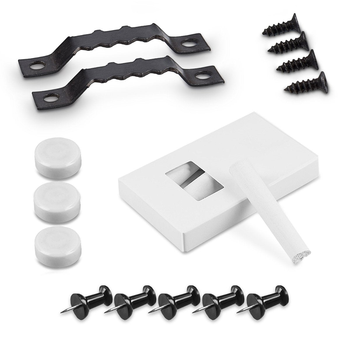 Navaris Combo Board with Chalk and Cork Boards - Διπλός Πίνακας Ανακοινώσεων με Μαγνητικό Μαυροπίνακα και Πίνακα από Φελλό - Brown - Black - 43226