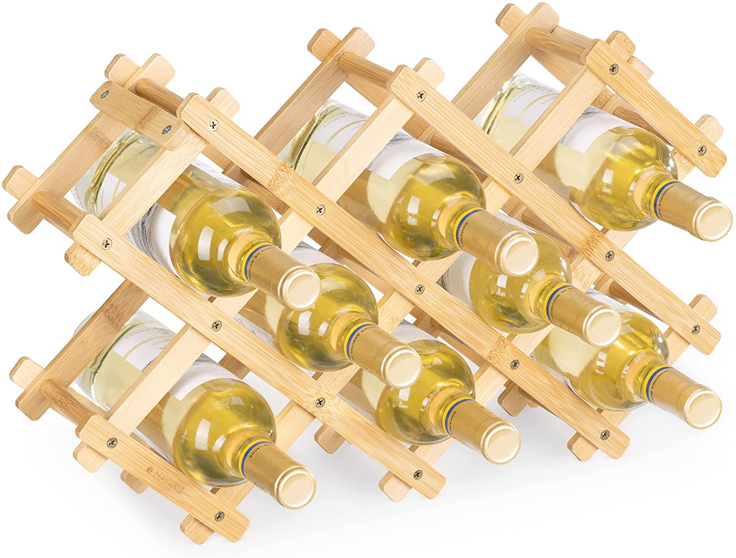 Navaris Ξύλινο Πτυσσόμενο Ράφι Κρασιών από Μπαμπού - 51,5 x 12,7 x 32,5 cm - 51114.05.3