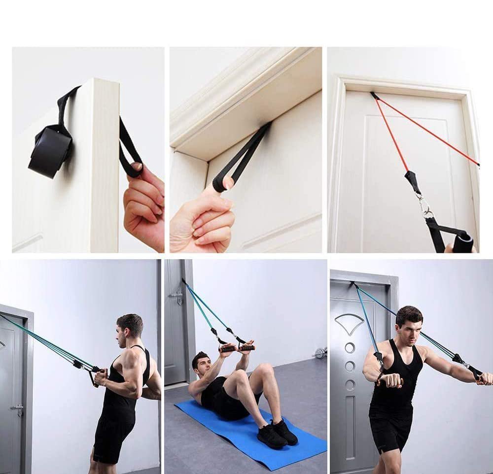 Wozinsky Resistance Bands Σετ 11 τεμαχίων με 5 Λάστιχα Γυμναστικής με χειρολαβή - WRTS5 - 01