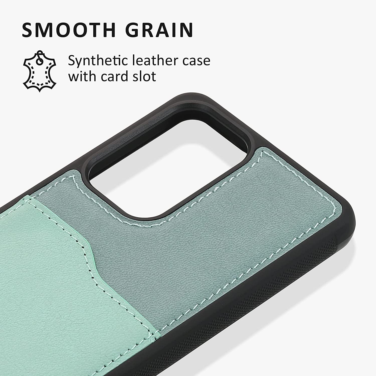 Kalibri Samsung Galaxy A53 5G Θήκη από Συνθετικό Δέρμα με Υποδοχή για Κάρτα - Mint Green / Grey Green - 59489.172