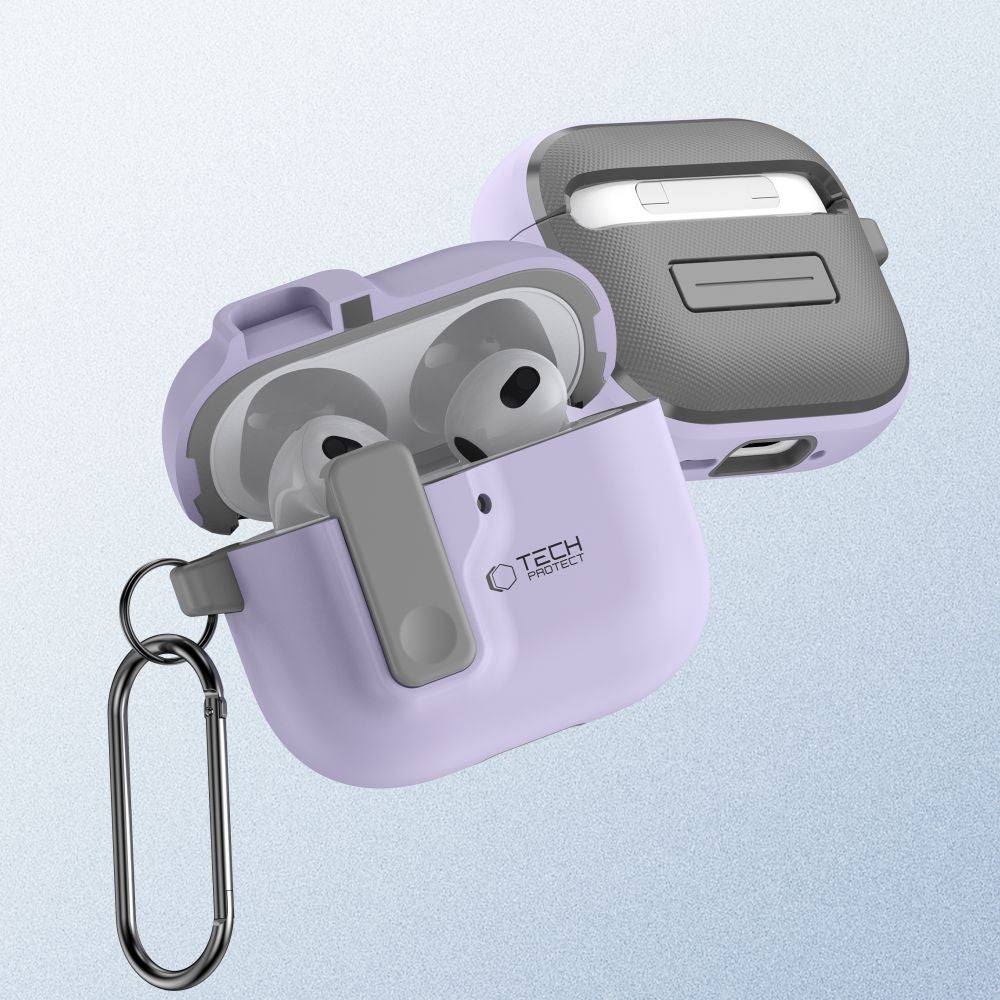 Tech-Protect AirPods 4 Θήκη από Σκληρό Πλαστικό - Slim Hook - Lavender