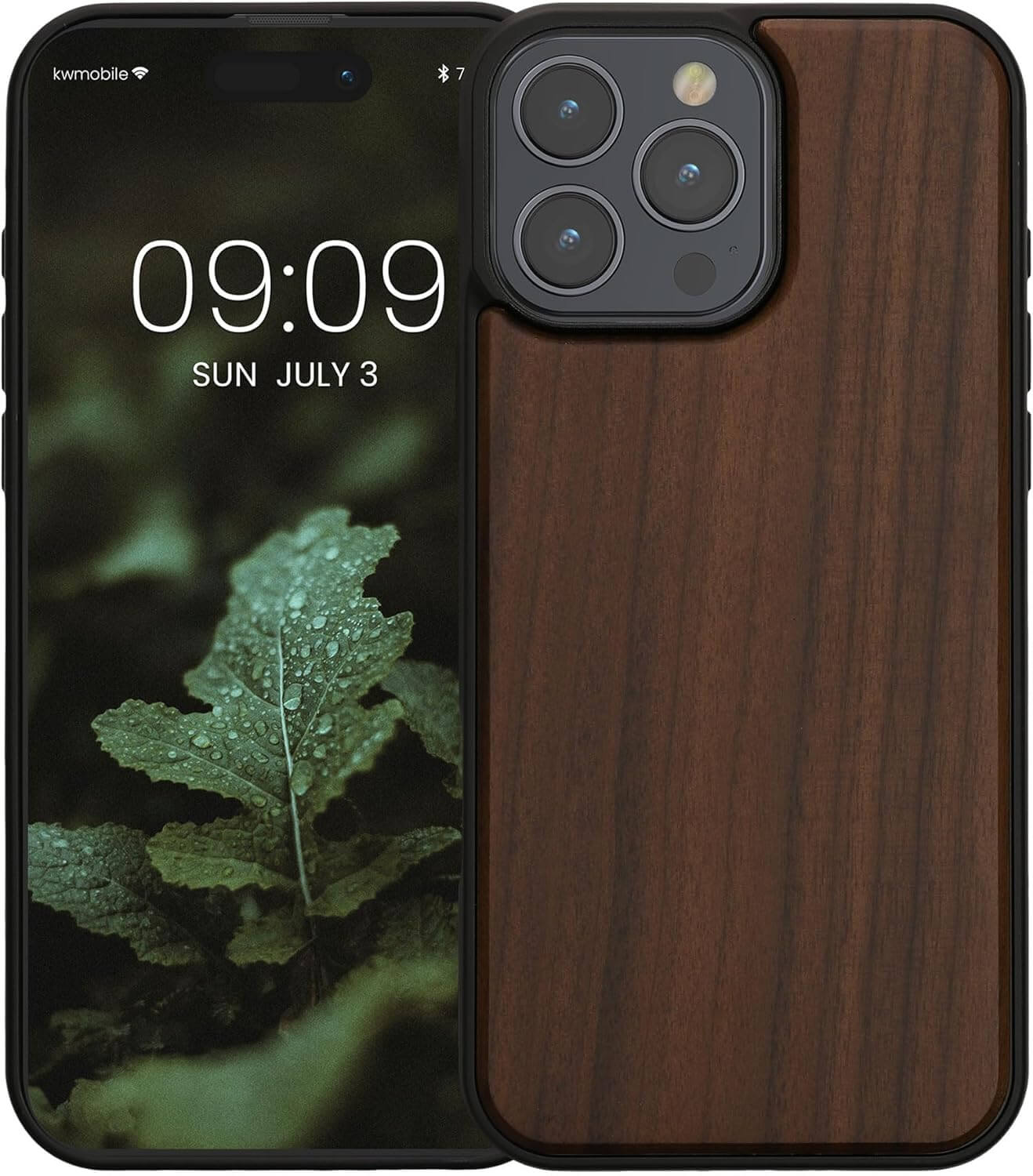 KW iPhone 16 Pro Max Θήκη από Φυσικό Ξύλο - Dark Brown
