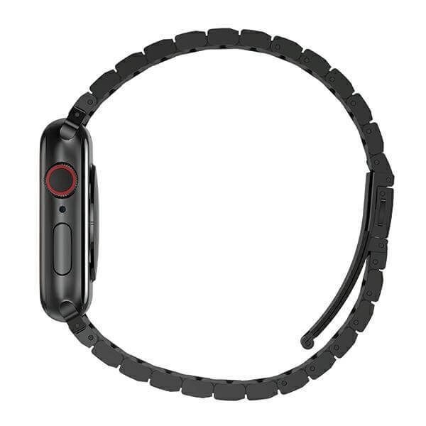 Uniq Λουράκι Apple Watch 2 / 3 / 4 / 5 / 6 / 7 / 8 / 9 / SE / SE 2 / Ultra / Ultra 2 - 42 / 44 / 45 / 49 mm Strova από Ανοξείδωτο Ατσάλι - Midnight Black