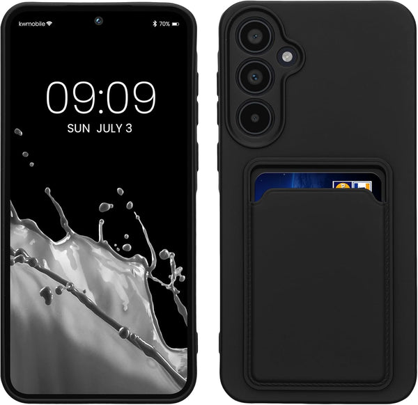 KW Samsung Galaxy A35 5G Θήκη Σιλικόνης TPU με Υποδοχή για Κάρτα - Black