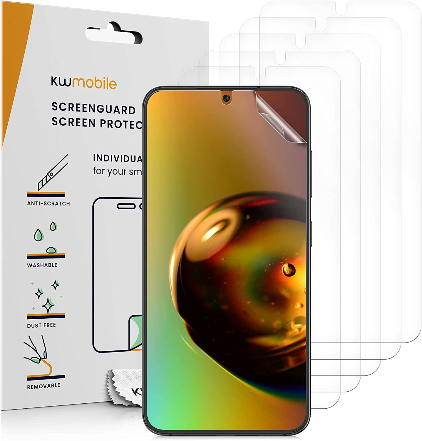 KW Samsung Galaxy S23 - 6 Μεμβράνες Προστασίας Οθόνης - Διάφανες - 60297.1