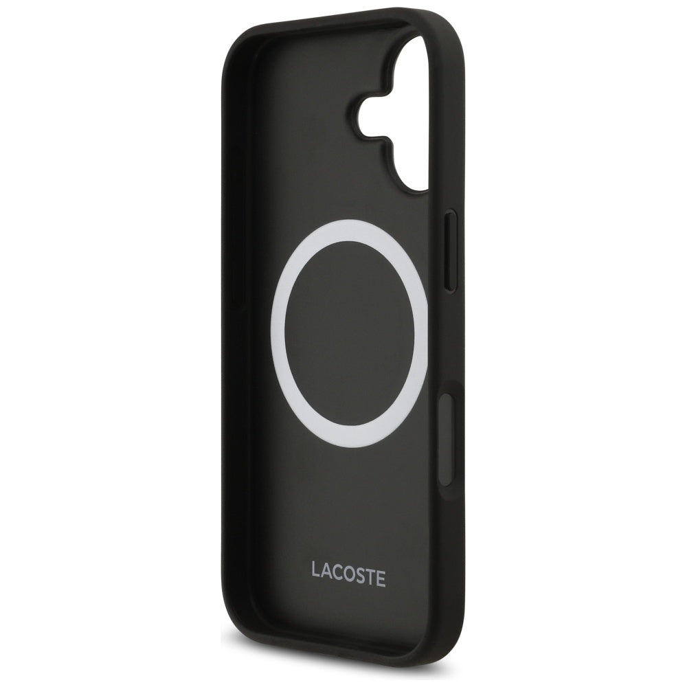 Lacoste iPhone 17 - Iconic Petit Pique Woven Logo MagSafe - Σκληρή Θήκη με Πλαίσιο Σιλικόνης - Sinople