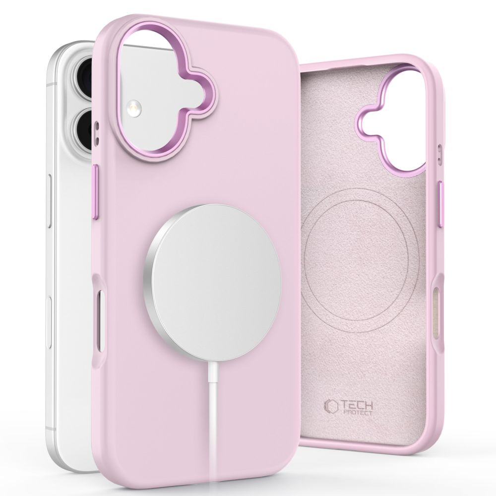 Tech-Protect iPhone 16 Silicone Pure Θήκη Σιλικόνης TPU με MagSafe - Pink Pearl