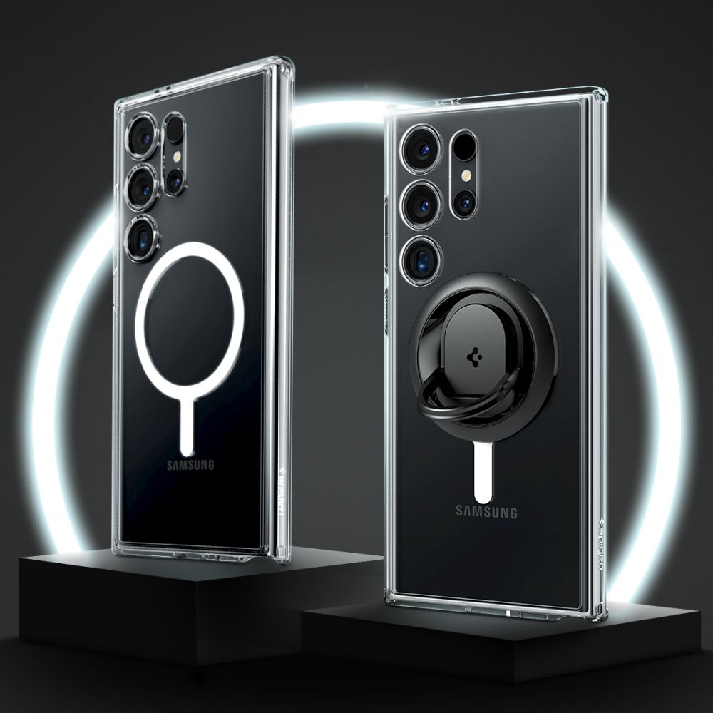 Spigen Samsung Galaxy S24 Ultra - Ultra Hybrid One Tap Ring MagSafe Σκληρή Θήκη με Πλαίσιο Σιλικόνης - White