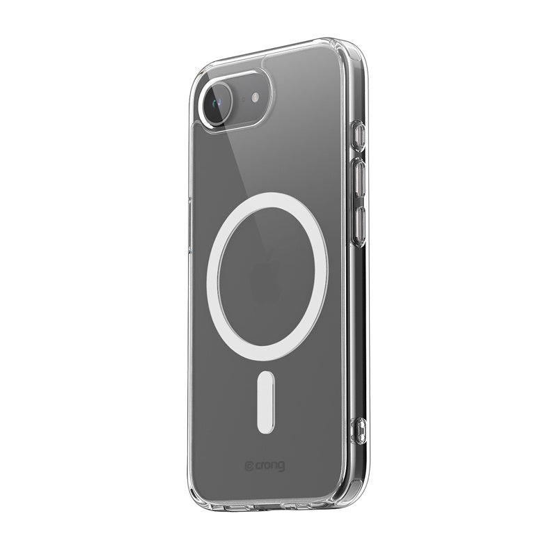 Crong iPhone 16e Clear Mag Cover - Σκληρή Θήκη με Πλαίσιο Σιλικόνης και MagSafe - Clear