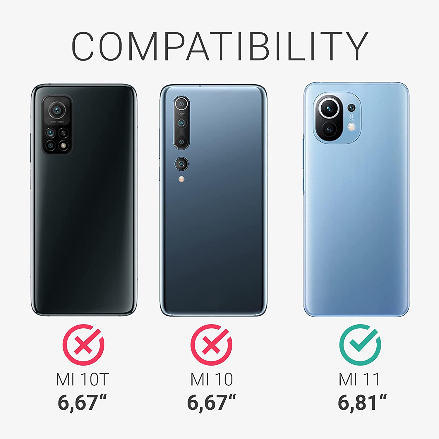 KW Xiaomi Mi 11 Θήκη από Φυσικό Ξύλο - Design Navigational Compass - Dark Brown - 54662.01