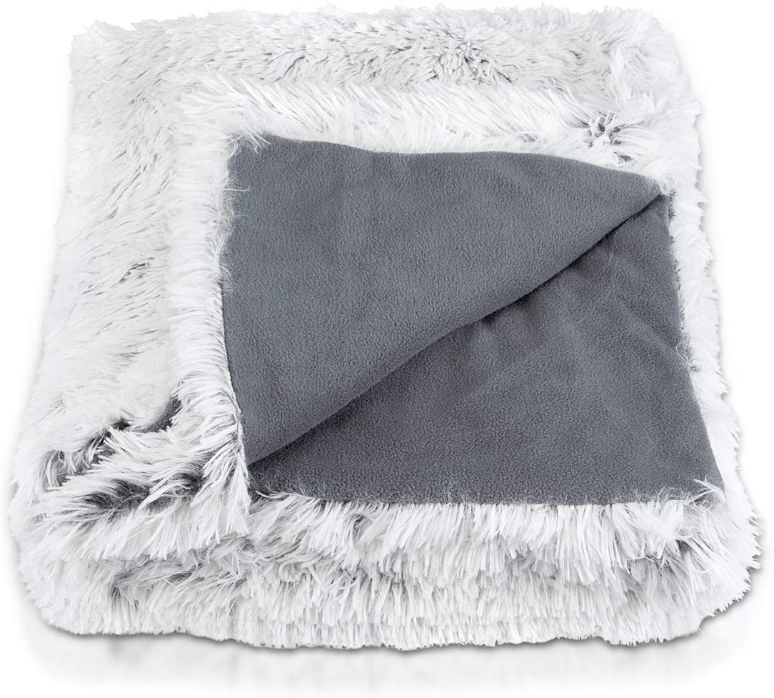 Navaris Κουβέρτα Καναπέ από Γούνα - 150 x 200 cm - Grey - 49847.22.02