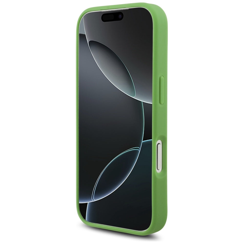 Lacoste iPhone 17 Pro - Iconic Petit Pique Woven Logo MagSafe - Σκληρή Θήκη με Πλαίσιο Σιλικόνης - Green