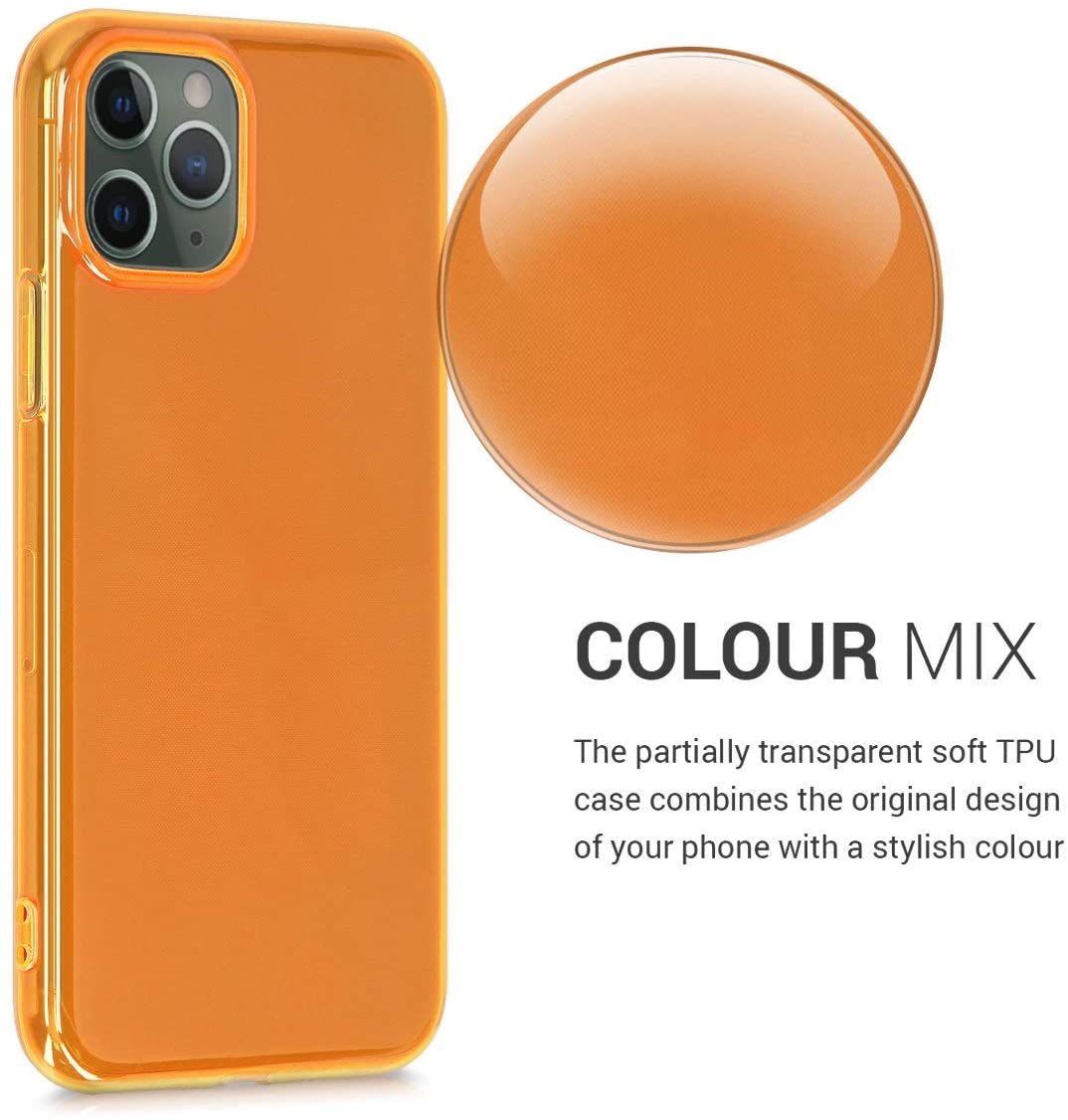 KW iPhone 11 Pro Θήκη Σιλικόνης TPU - Neon Orange - 50356.69