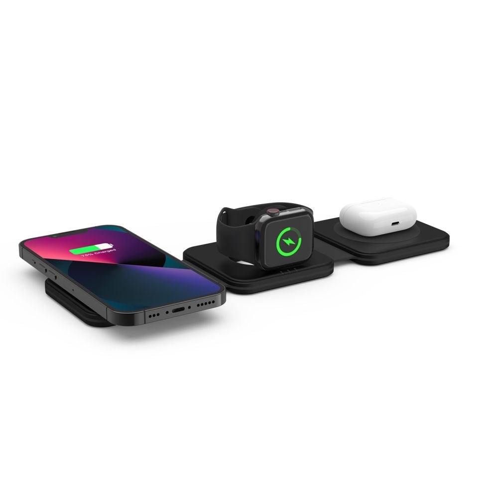 Tech - Protect QI15W - A24 3in1 Ασύρματος Μαγνητικός Φορτιστής MagSafe - Black