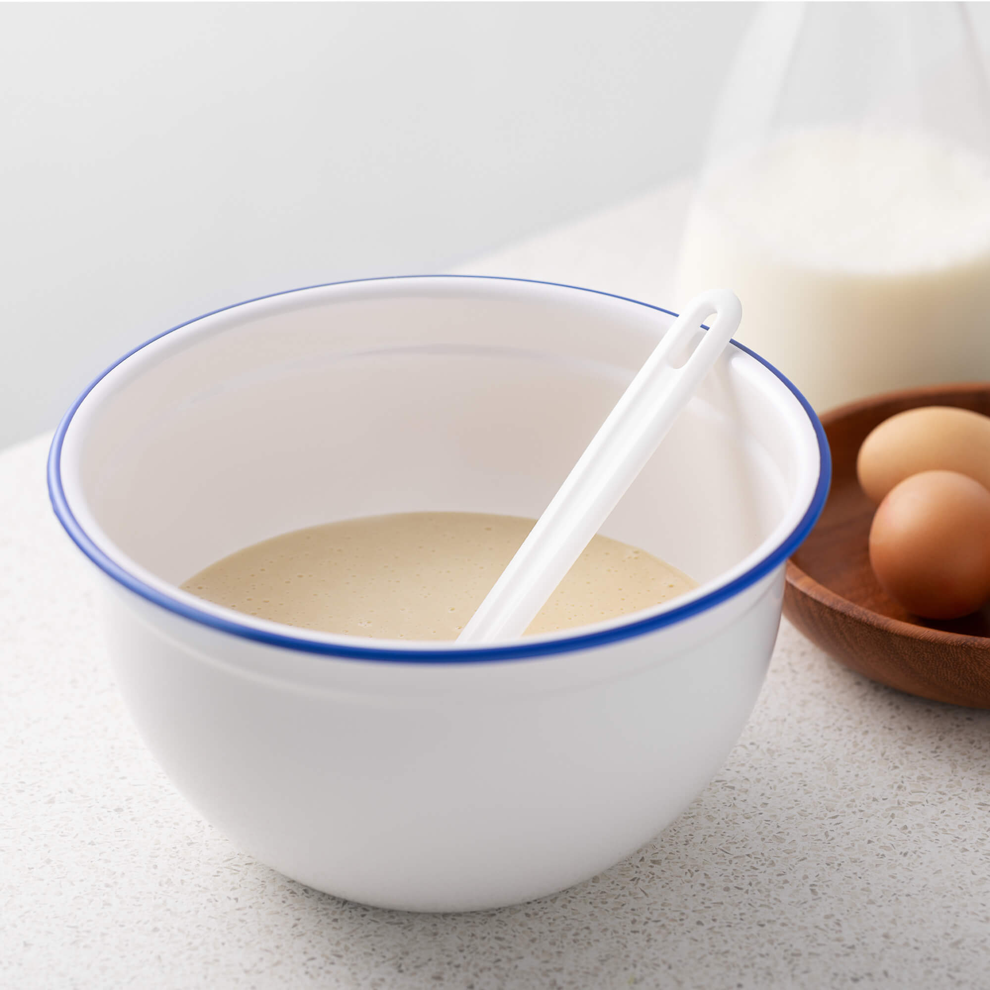 Navaris Σετ με 3 Μπολ για Σαλάτα - White / Blue - 53904.01.03