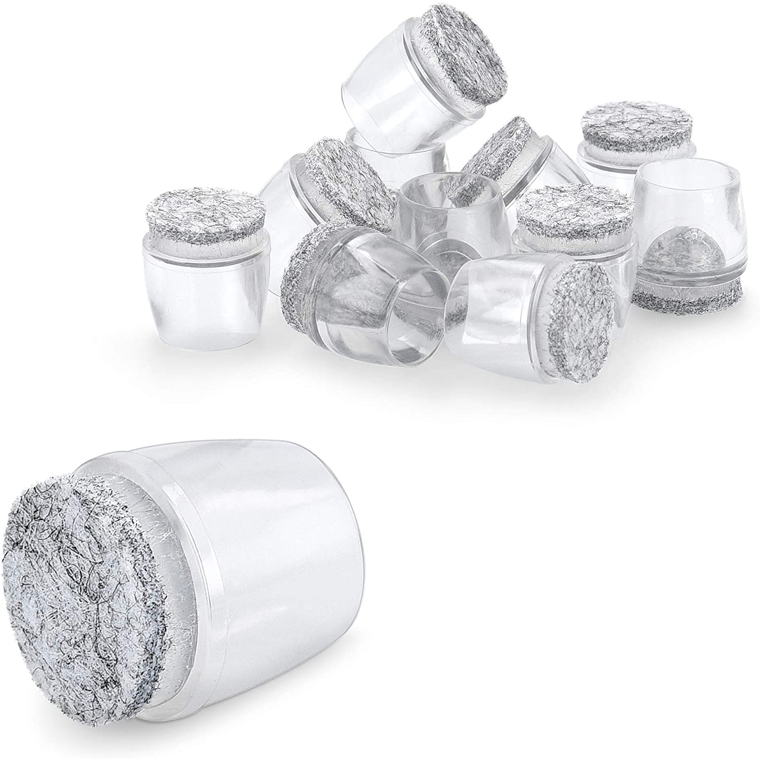 Navaris Προστατευτικά Πόδια Καρέκλας για το Δάπεδο - Clear - 52344.01