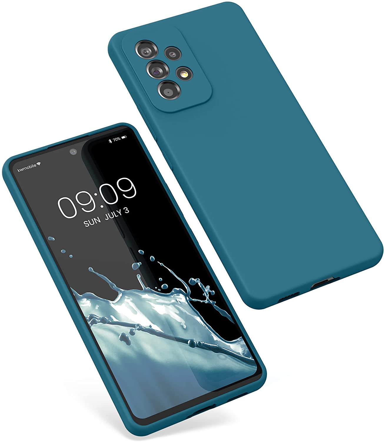 KW Samsung Galaxy A53 5G Θήκη Σιλικόνης Rubber TPU - Teal Matte - 57835.57