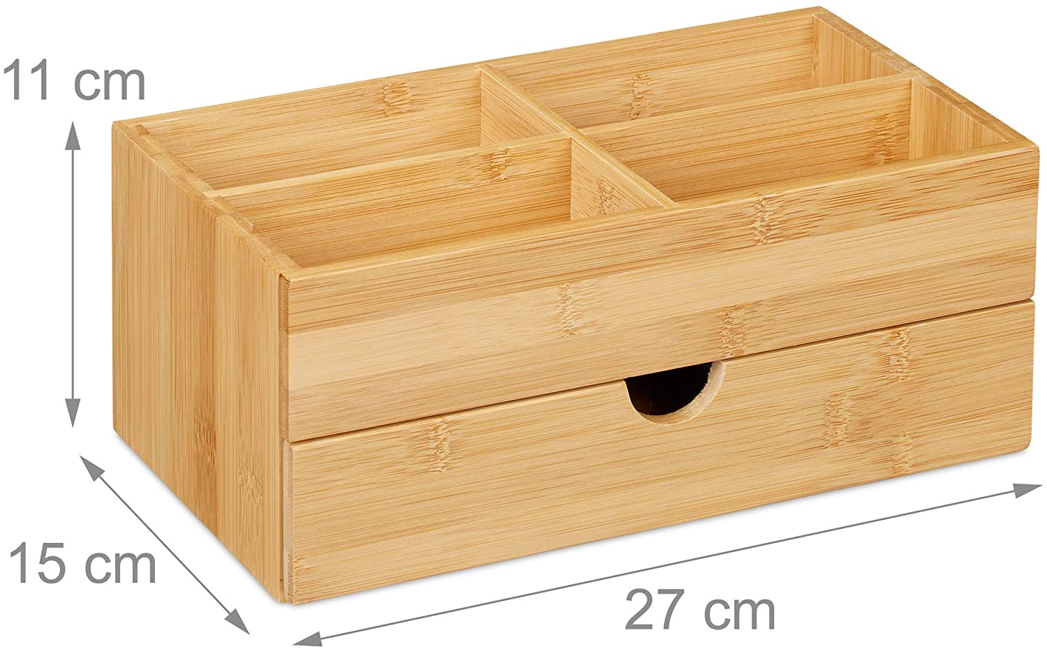 Relaxdays Βάση Αποθήκευσης και Οργάνωσης Καλλυντικών από Bamboo - Natural - 4052025261245