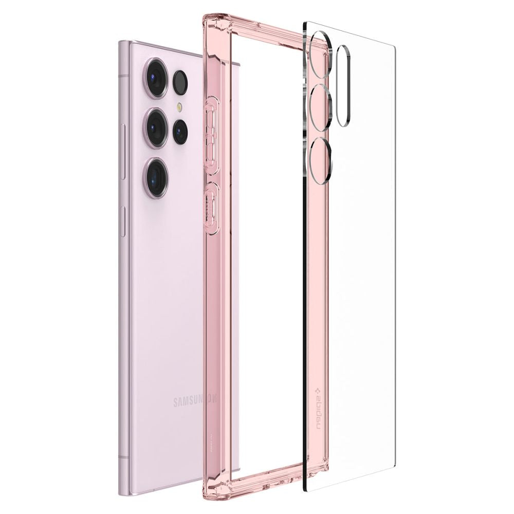 Spigen Samsung Galaxy S23 Ultra - Ultra Hybrid Σκληρή Θήκη με Πλαίσιο Σιλικόνης - Rose Crystal