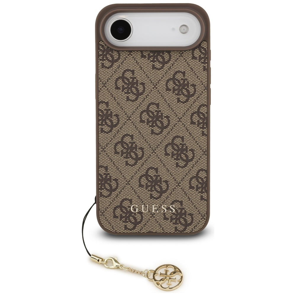 Guess iPhone Air - 4G Charms Collection MagSafe - Θήκη με Επένδυση Συνθετικού Δέρματος - Brown - GUHMP17MGF4GCW