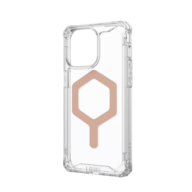 UAG iPhone 15 Pro Max Plyo Series Θήκη Υψηλής Προστασίας με MagSafe - Ice / Rose Gold - Διάφανη