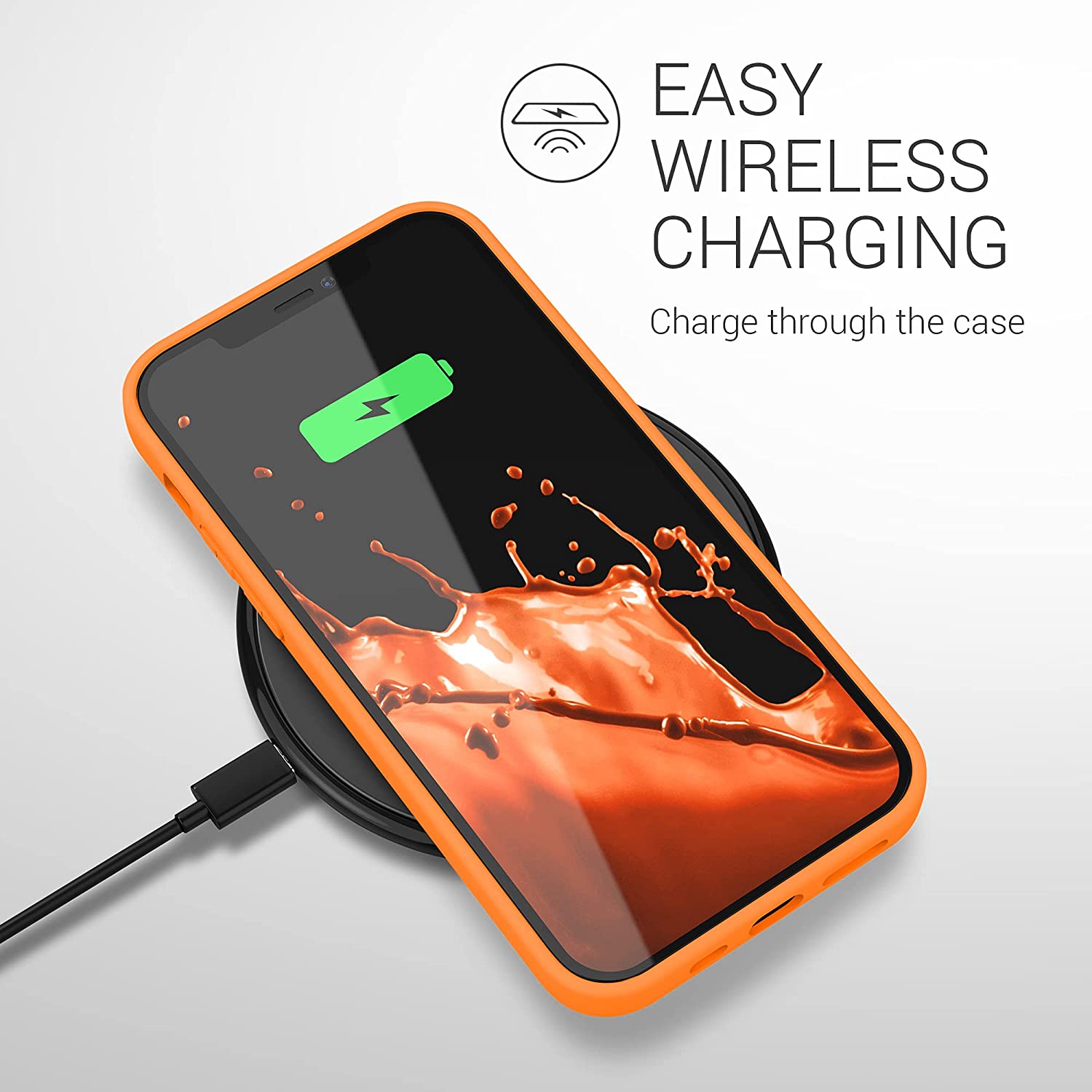 KW iPhone 12 Pro Max Θήκη Σιλικόνης TPU - Cosmic Orange - 53940.150