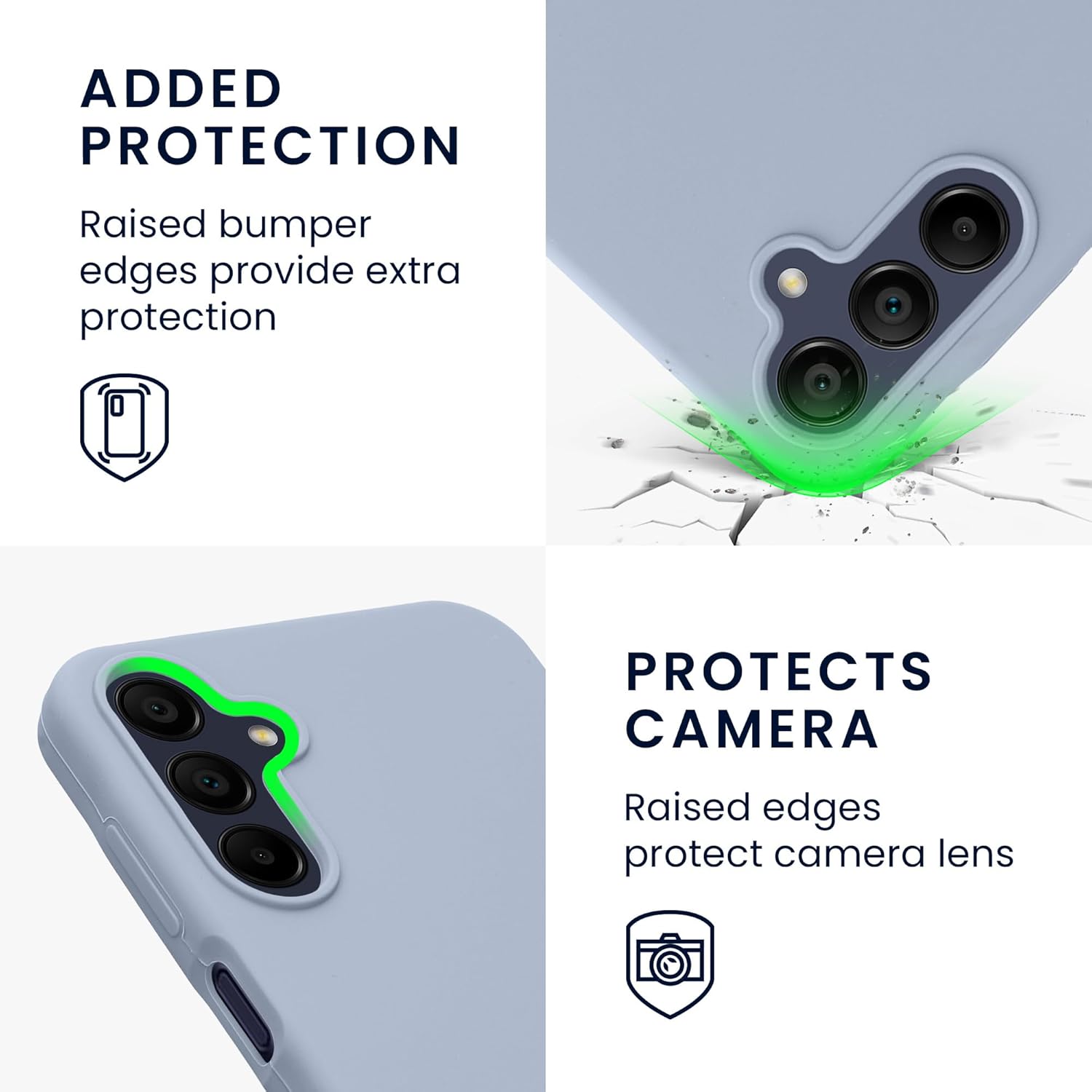 KW Samsung Galaxy A15 4G / A15 5G Θήκη Σιλικόνης Rubberized TPU - Matte Light Blue