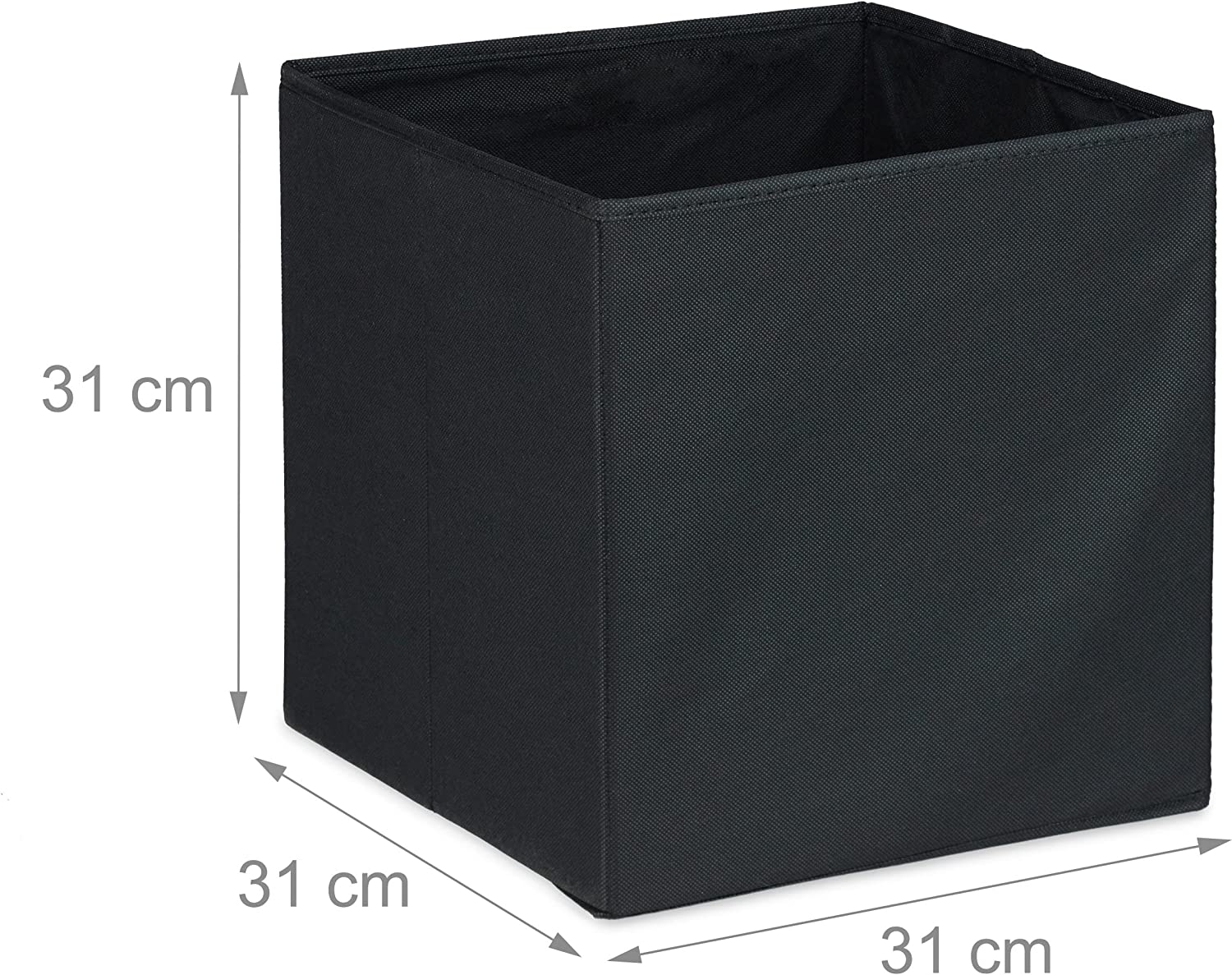 Relaxdays Σετ με 4 Παιδικά DIY Κουτιά Αποθήκευσης Παιχνιδιών - Design C - Black / Multicolor - 4052025905019