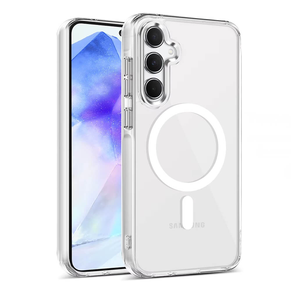 Techsuit Samsung Galaxy A55 5G - MagSafe Pro - Σκληρή Θήκη με Πλαίσιο Σιλικόνης - Διάφανη