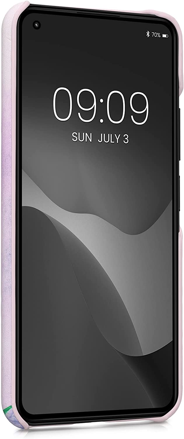 KW Xiaomi 11 Lite 5G NE / Mi 11 Lite 5G Σκληρή Θήκη με Επένδυση Συνθετικού Δέρματος - Design Lavender - Turquoise / Violet - 57839.02