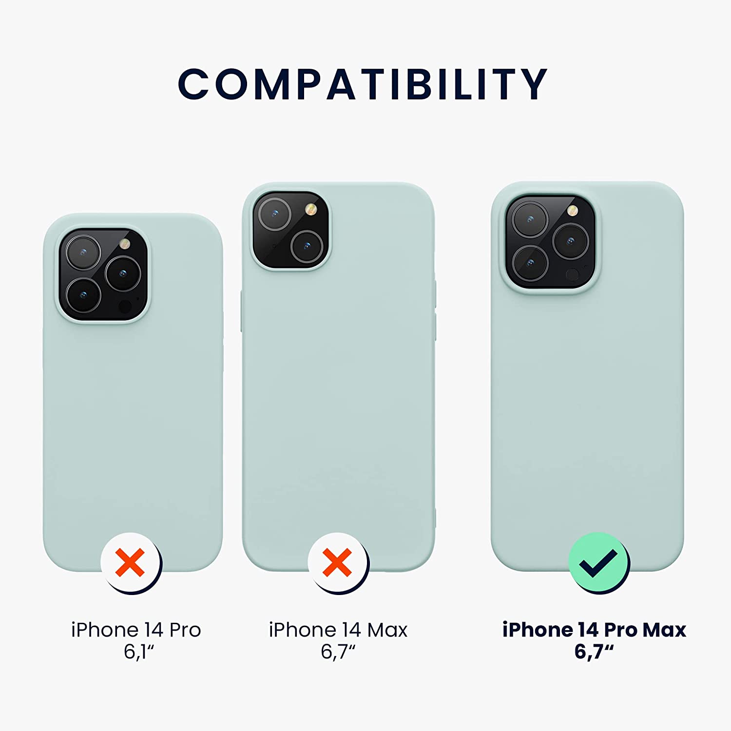 KW iPhone 14 Pro Max Θήκη Σιλικόνης Rubberized TPU - Cool Mint - 59074.200