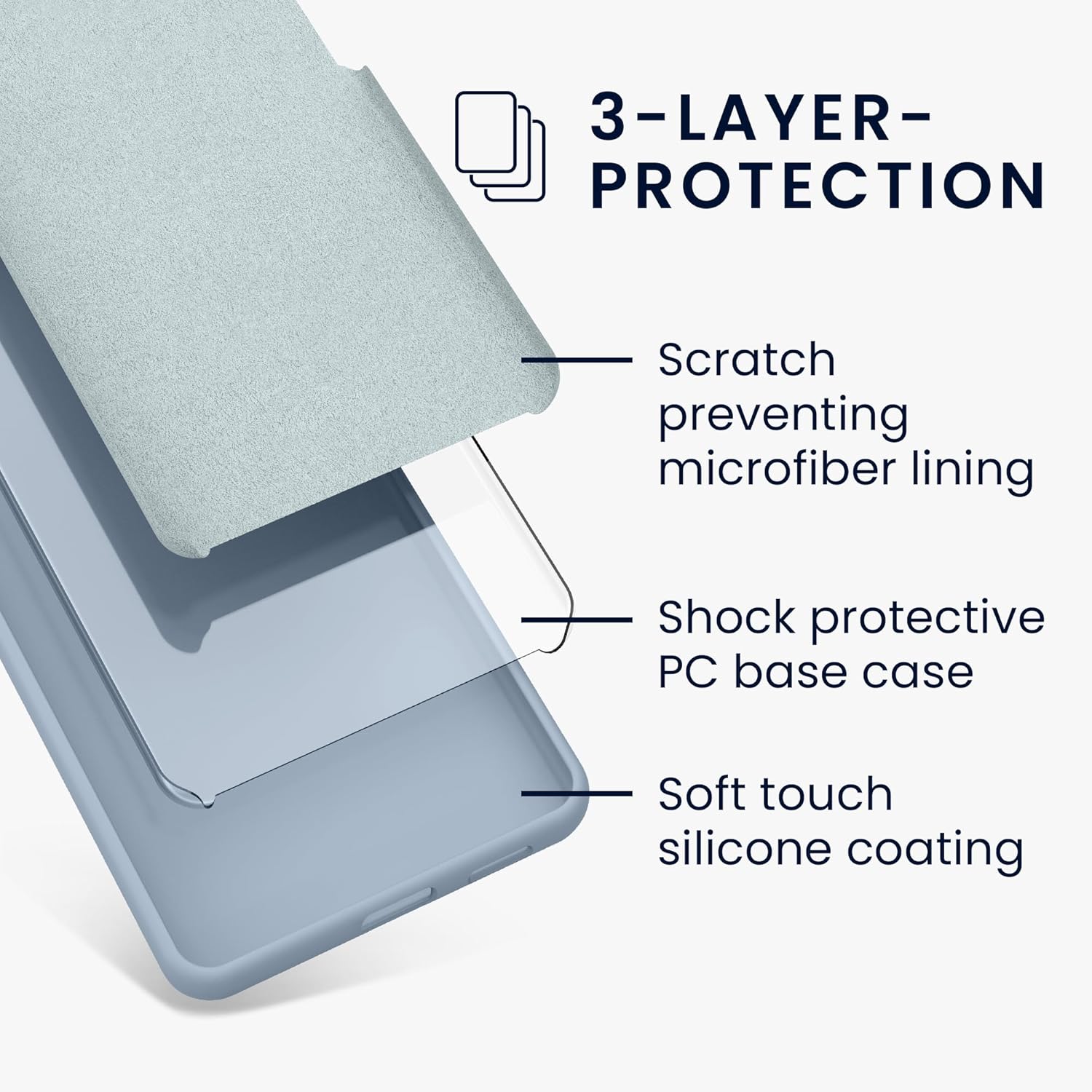 KW Samsung Galaxy S24 Θήκη Σιλικόνης Rubberized TPU - Light Blue Matte