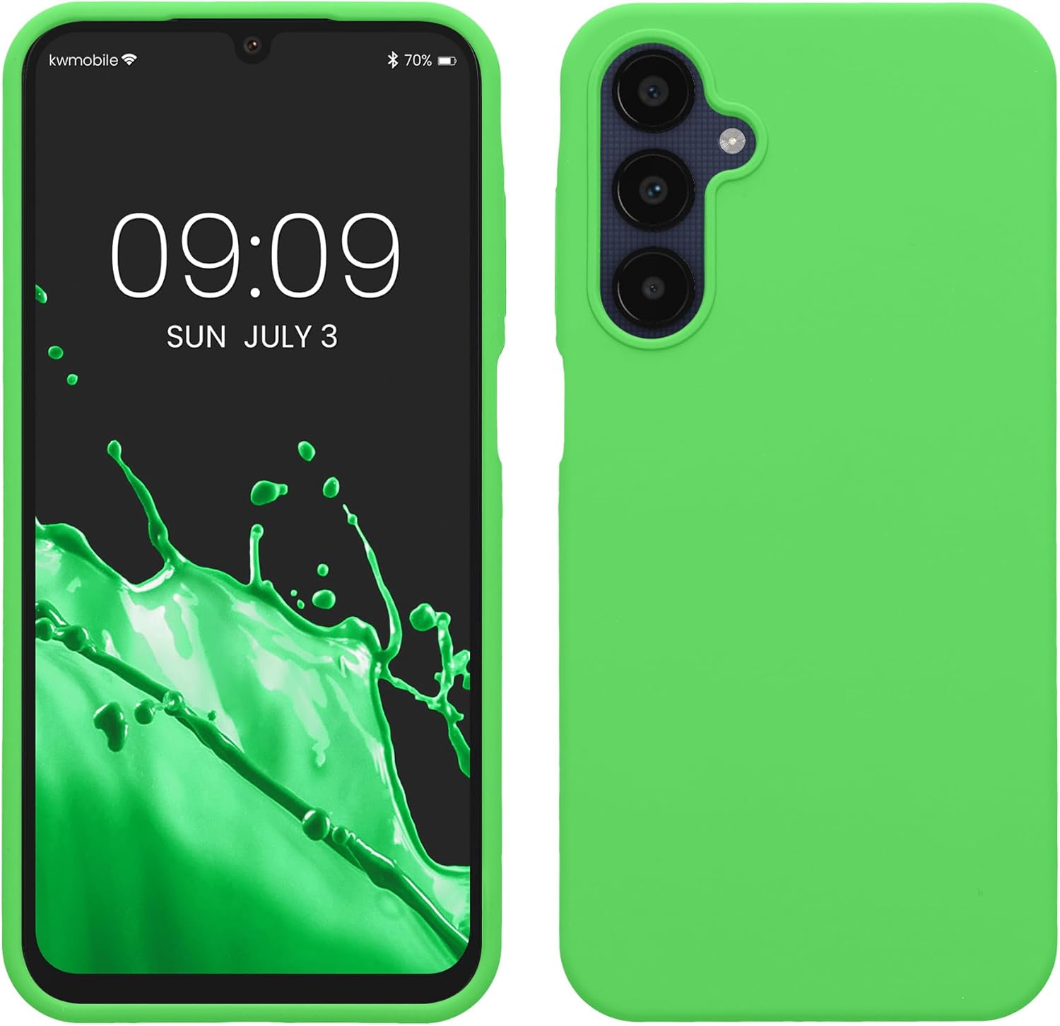 KW Samsung Galaxy A25 5G Θήκη Σιλικόνης Rubberized TPU - Lime Green