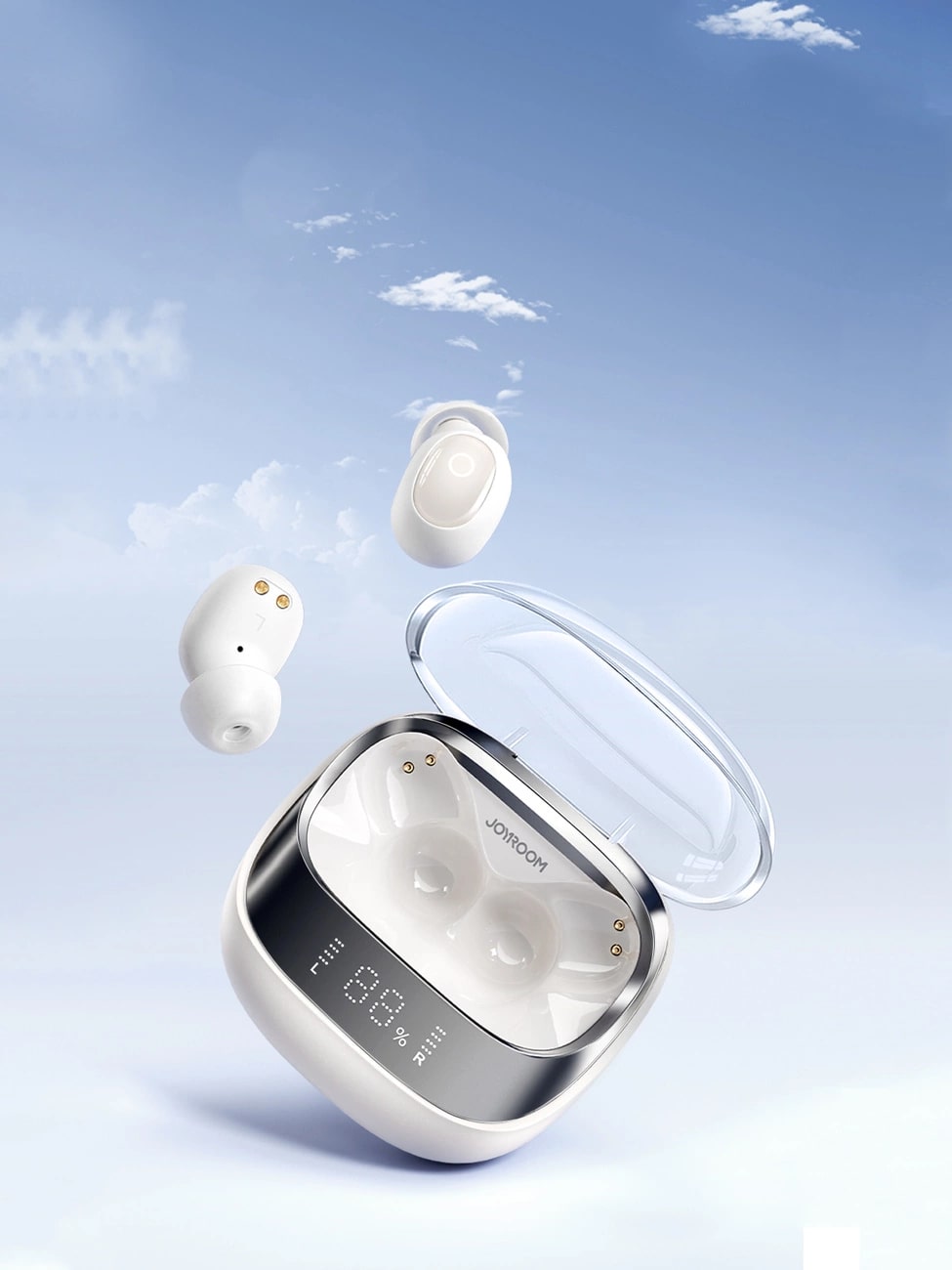 Joyroom Jdots Series Bluetooth 5.3 - Ασύρματα ακουστικά για Κλήσεις / Μουσική - White - JR-DB2