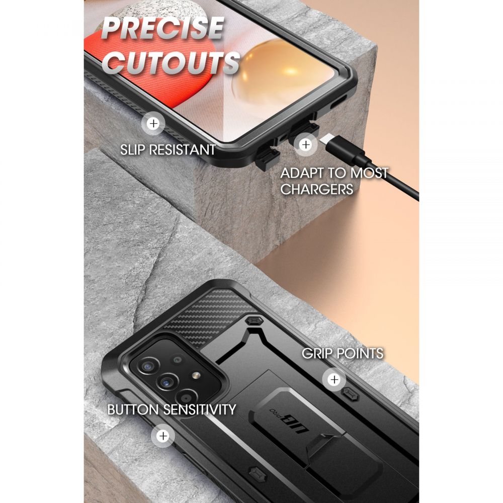 Supcase Samsung Galaxy A53 5G Unicorn Beetle Pro Σκληρή Θήκη με Προστασία Οθόνης και Stand - Black