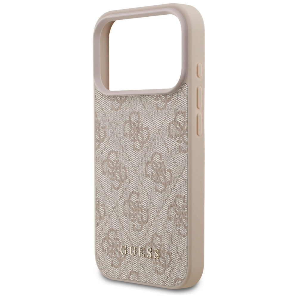 Guess iPhone 17 Pro - 4G Classic - Σκληρή Θήκη με Πλαίσιο Σιλικόνης και Επένδυση Συνθετικού Δέρματος - Pink - GUHCP17LG4GFPI