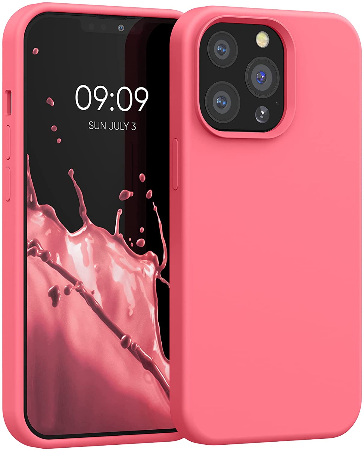 KW iPhone 13 Pro Θήκη Σιλικόνης Rubberized TPU - Neon Coral - 55880.103