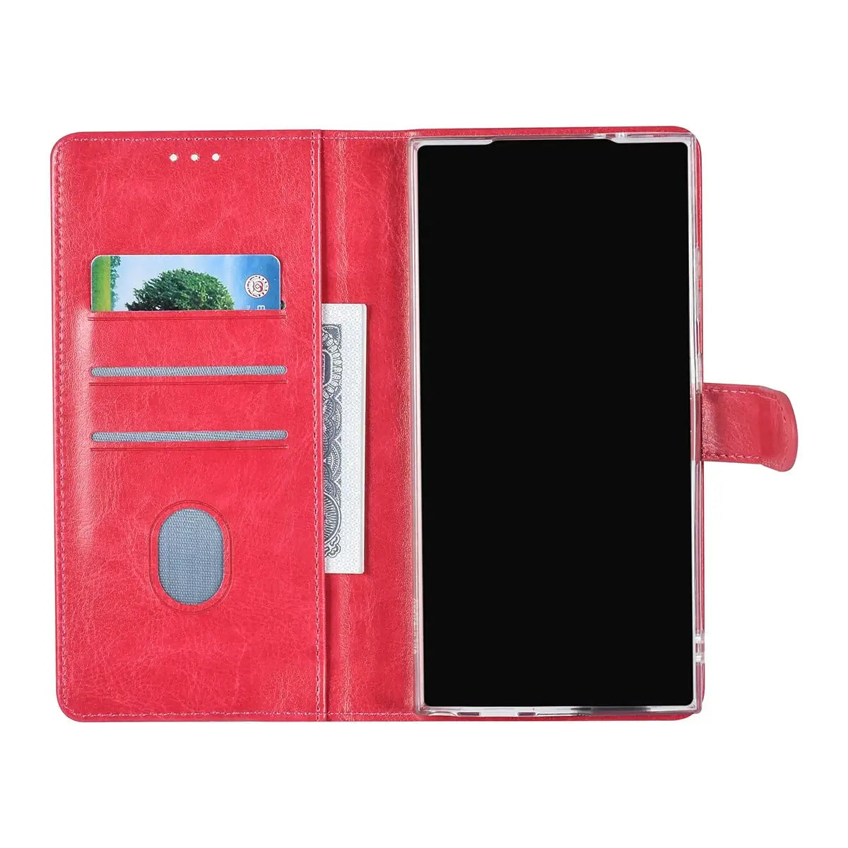 Tuniq Samsung Galaxy S24 Ultra - Θήκη Πορτοφόλι Stand από Δερματίνη - Ροζ