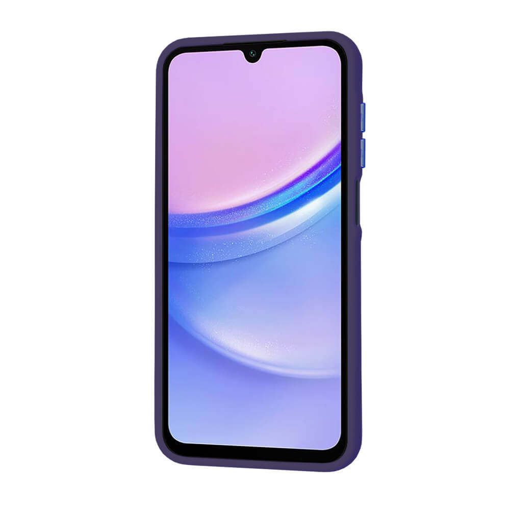 Techsuit Samsung Galaxy A15 4G / A15 5G - HaloFrost Series - Σκληρή Θήκη με Πλαίσιο Σιλικόνης - Deep Blue