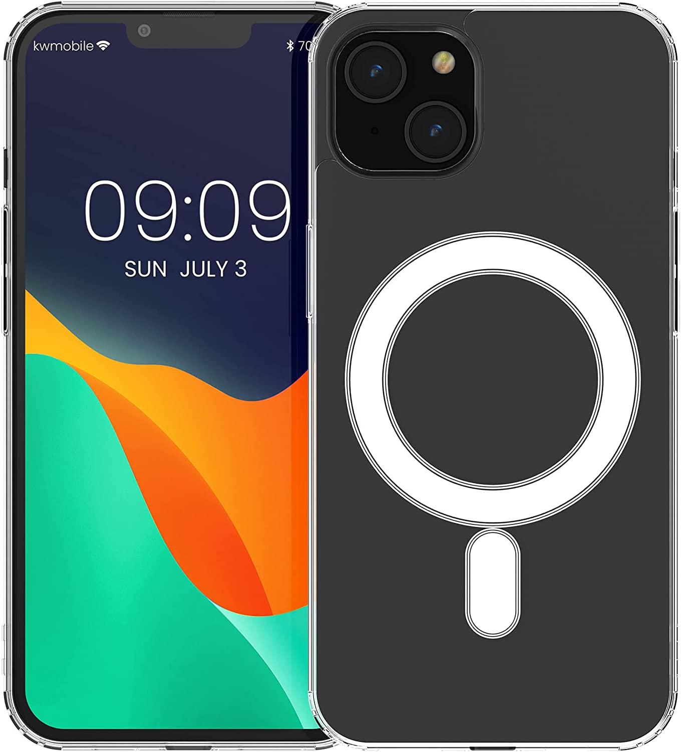 KW iPhone 14 Plus Σκληρή Θήκη με MagSafe - Corner Protection - Διάφανη - 60423.03