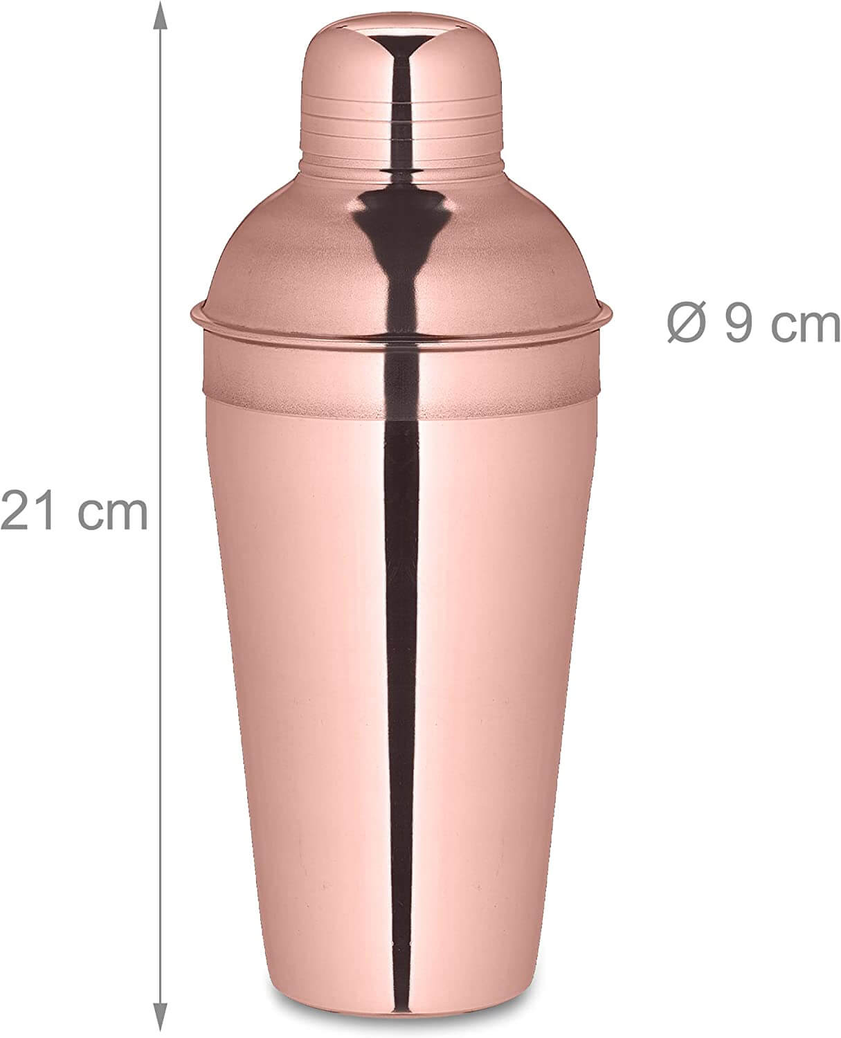 Relaxdays Σετ Κοκτέιλ 5 Τεμαχίων από Ανοξείδωτο Ατσάλι - Pink Bronze - 4052025983246