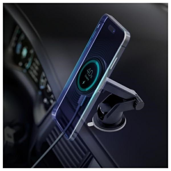 3MK Car MagCharger Μαγνητική Βάση Αυτοκινήτου για το Ταμπλό με Ασύρματη Φόρτιση MagSafe - Black