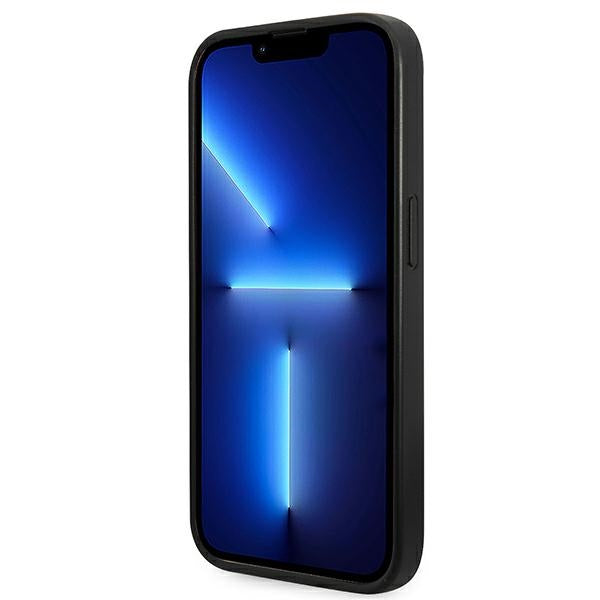 Guess iPhone 14 Pro 4G Saffiano Θήκη με Επένδυση Συνθετικού Δέρματος - Grey - GUHCP14LG4GFGR