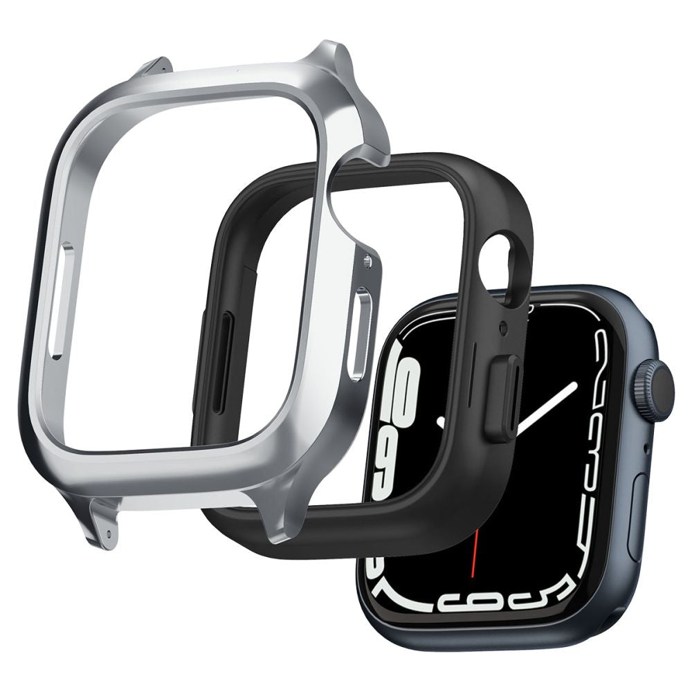 Spigen Λουράκι Apple Watch 7 / 8 / 9 - 45 mm Metal Fit Prowith Protective Case με Θήκη Προστασίας - Silver