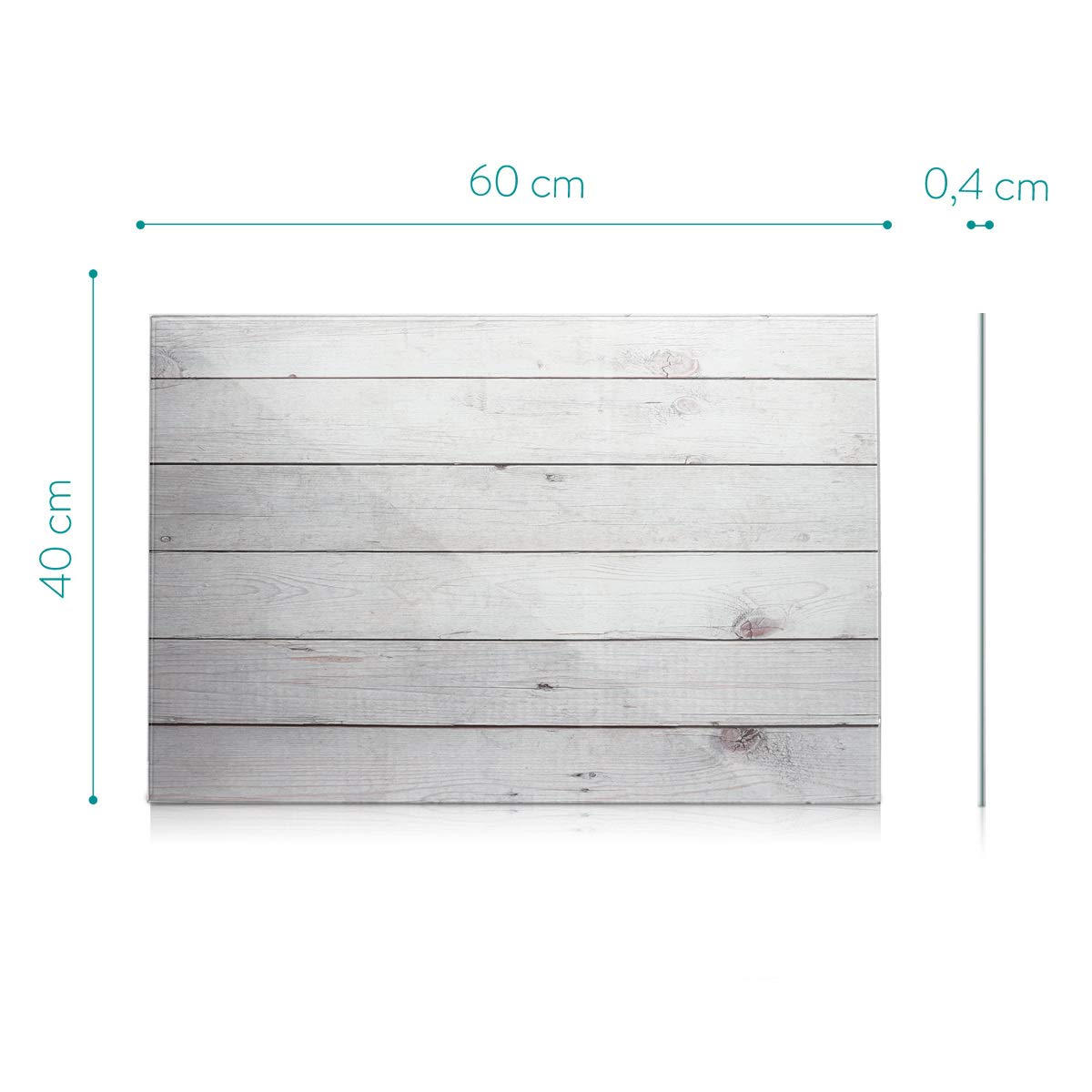 Navaris Μαγνητικός Γυάλινος Πίνακας - 60 x 40cm - Design Wooden Planks - 45724.02
