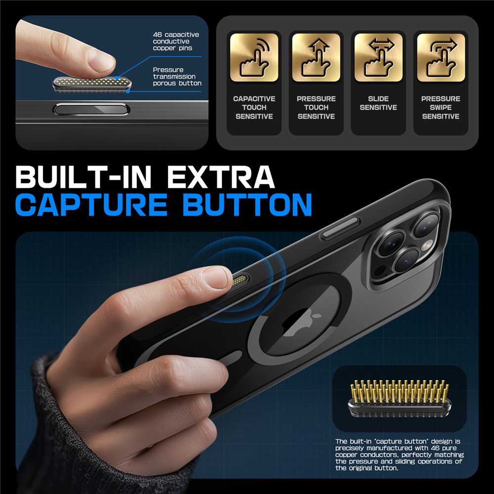 Supcase iPhone 16 Pro Max UB Mag Σκληρή Θήκη με MagSafe - Black